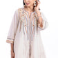 Asymmetrical short length shirt with narrow salwar