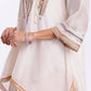 Asymmetrical short length shirt with narrow salwar