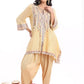 Asymmetrical short length shirt with narrow salwar