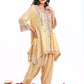 Asymmetrical short length shirt with narrow salwar