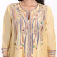 Asymmetrical short length shirt with narrow salwar