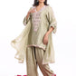 U Cut short length shirt, Dupatta with Farsi salwar