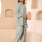 Straight short length shirt, Potli with Farsi salwar