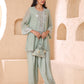 Straight short length shirt, Potli with Farsi salwar