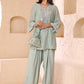Straight short length shirt, Potli with Farsi salwar