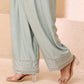 Straight short length shirt, Potli with Farsi salwar