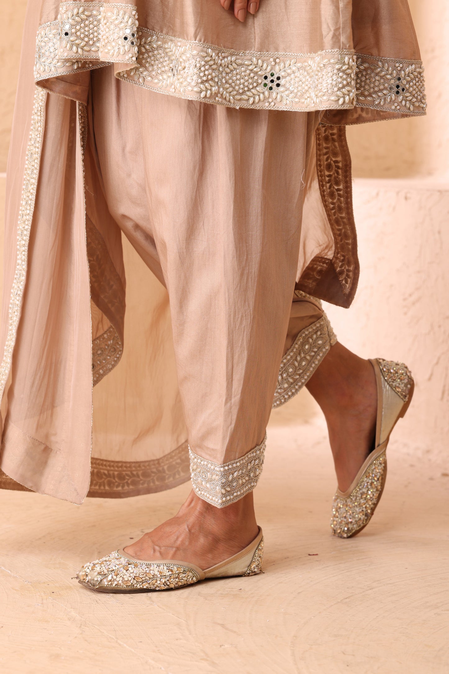 Anarkali dupatta set, Dupatta with Narrow Salwar set