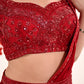 Red Sharara Saree