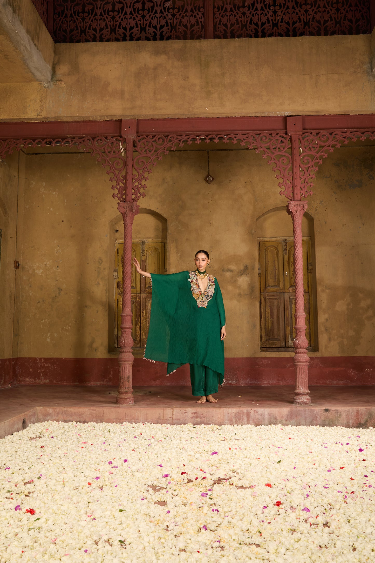 Jewel toned fuschia crinkle