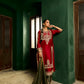 Scarlet Red and Deep Olive Kurta Set