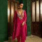Jewel toned fuschia crinkle