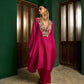 Jewel toned fuschia crinkle