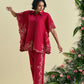 Red Jardin Kaftan Set