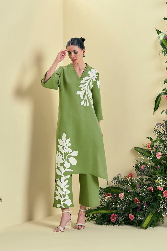 Origani Green Willow Kurta Set