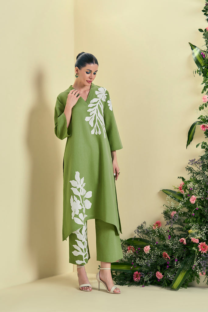 Origani Green Willow Kurta Set