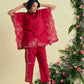 Red Jardin Kaftan Set