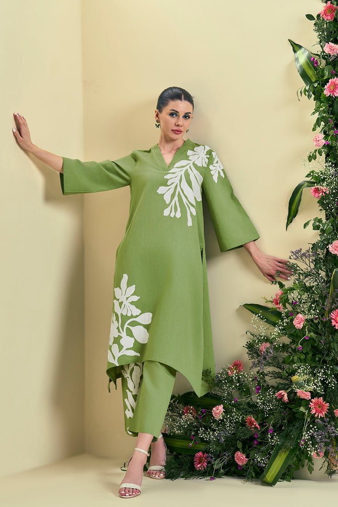 Origani Green Willow Kurta Set
