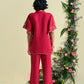 Red Jardin Kaftan Set
