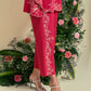 Red Jardin Kaftan Set
