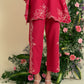 Red Jardin Kaftan Set