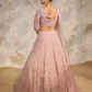 Light pink Bridal Lehenga Set for women