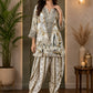 Black Olive Printed Dhoti Set