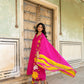 Light Pink Mul Chanderi set with Applique work