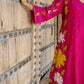 Light Pink Mul Chanderi set with Applique work