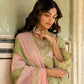 Olive Green Mul Chanderi Kurta Set with Flower Motif Yoke