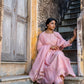 Light Pink Pittan and Jaal work Mul Chanderi Kurta Set