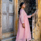 Light Pink Pittan and Jaal work Mul Chanderi Kurta Set
