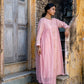 Light Pink Pittan and Jaal work Mul Chanderi Kurta Set