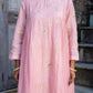 Light Pink Pittan and Jaal work Mul Chanderi Kurta Set