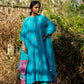 Blue Mul Chanderi Kurta Set with Pitta Motifs