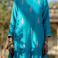 Blue Mul Chanderi Kurta Set with Pitta Motifs