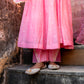 Pink Chanderi Angrakha set with Dabka work