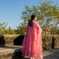 Pink Chanderi Angrakha set with Dabka work
