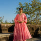 Pink Chanderi Angrakha set with Dabka work