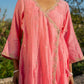 Pink Chanderi Angrakha set with Dabka work