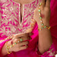 Fuschia Pink Silk Kurta Set with Heavy Dori and Dabka Work