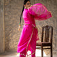 Fuschia Pink Silk Kurta Set with Heavy Dori and Dabka Work