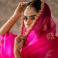 Fuschia Pink Silk Kurta Set with Heavy Dori and Dabka Work