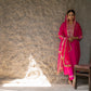 Fuschia Pink Silk Kurta Set with Heavy Dori and Dabka Work