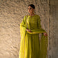High Yoke Mul Chanderi Kurta Set with gathers