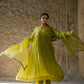 High Yoke Mul Chanderi Kurta Set with gathers