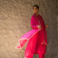 High Yoke Mul Chanderi Kurta Set with gathers