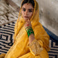 Yellow Silk Kurta Set with Heavy Gota Zardozi Dabka Work