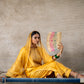 Yellow Silk Kurta Set with Heavy Gota Zardozi Dabka Work
