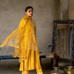 Yellow Silk Kurta Set with Heavy Gota Zardozi Dabka Work
