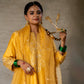 Yellow Silk Kurta Set with Heavy Gota Zardozi Dabka Work